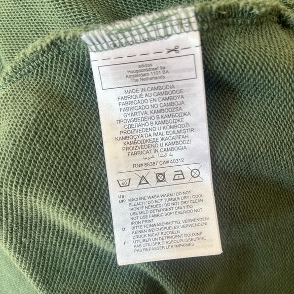 Adidas organic cotton hoodie. Green size SMALL - Picture 7 of 9